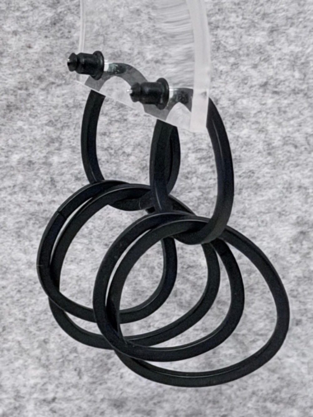 COS Matte Black Wire Layered Earrings - Picture 5 of 6